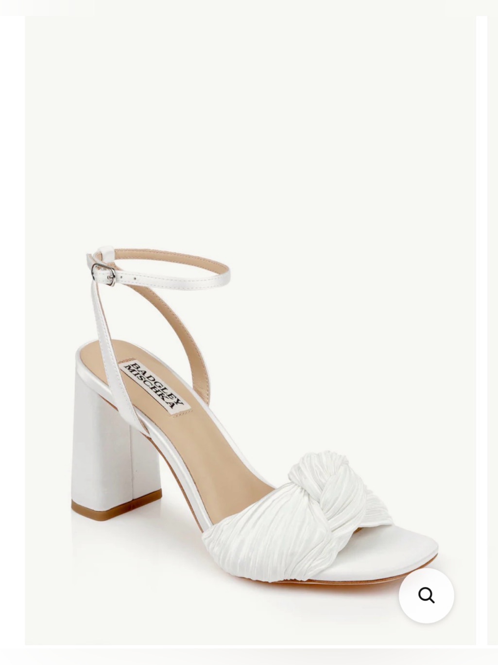 Badgley Mischka | Dafne Open Toe Block Heel Sandals - White